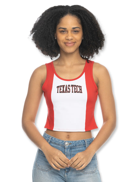 Texas Tech women’s crop tank

Texas Tech colorblock top

Double T athletic tank top

Texas Tech stretch crop top

Red Raiders black and white crop

Texas Tech game day outfit for women

Texas Tech fitted tank top

NCAA women’s Texas Tech activewear

Texas Tech sporty crop tank

Texas Tech sleeveless top for women