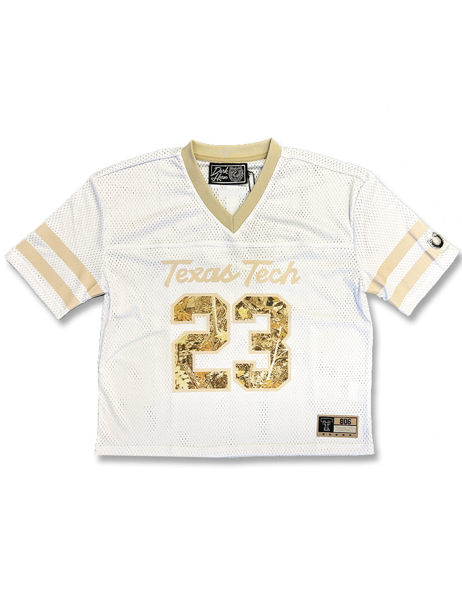 Texas Tech Dark Horse "Start Script" Washed Camo Mesh Crop