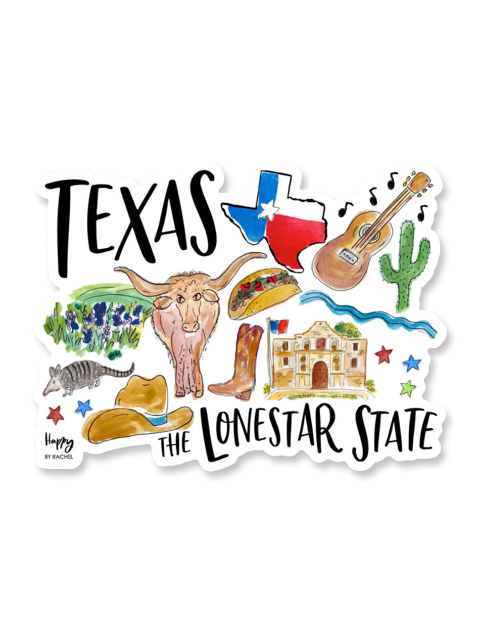 Texas "the Lone Star State" Sticker