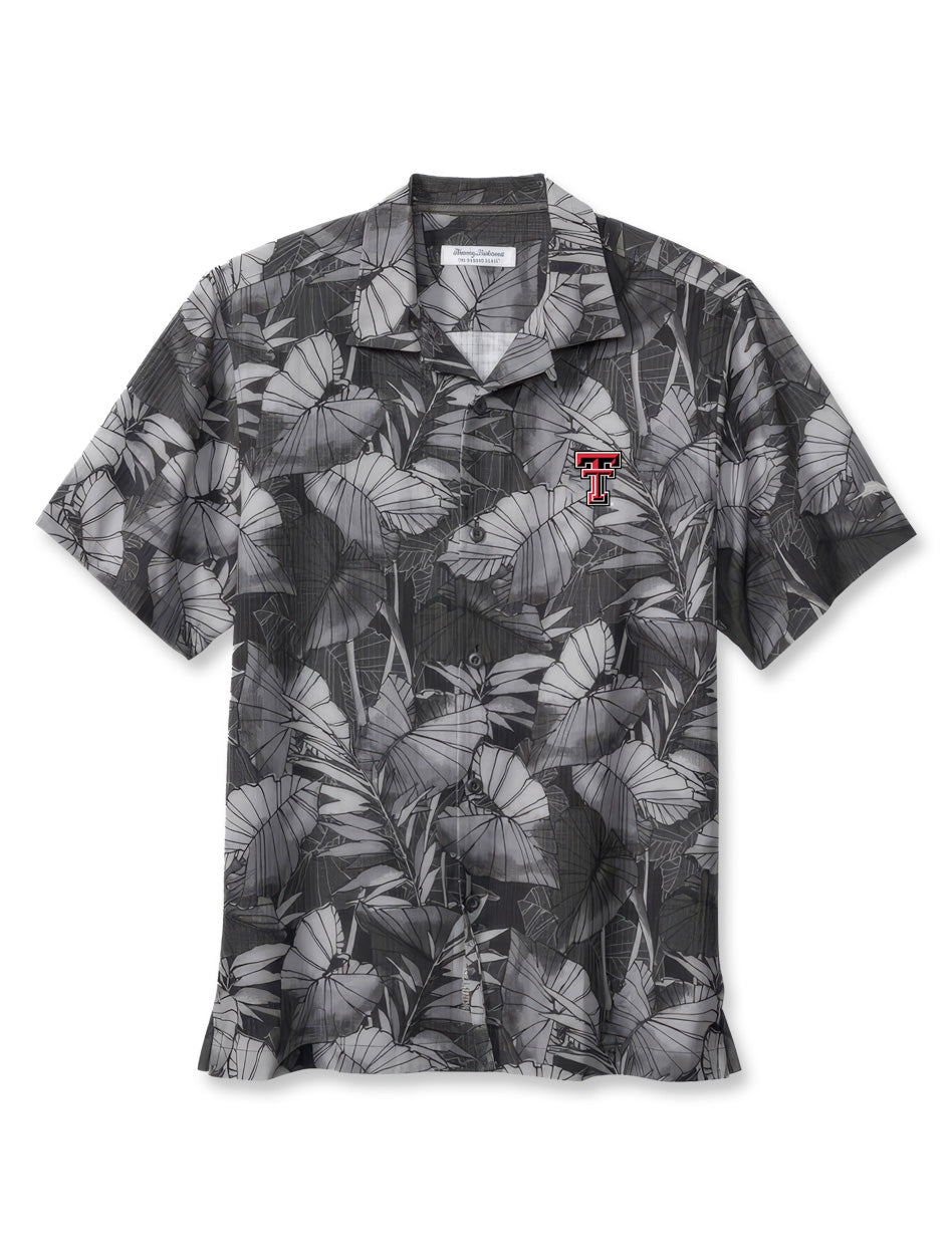 Tommy Bahama Texas Tech "Sport Bahama Coast Nuevo Fronds" Black Button Down