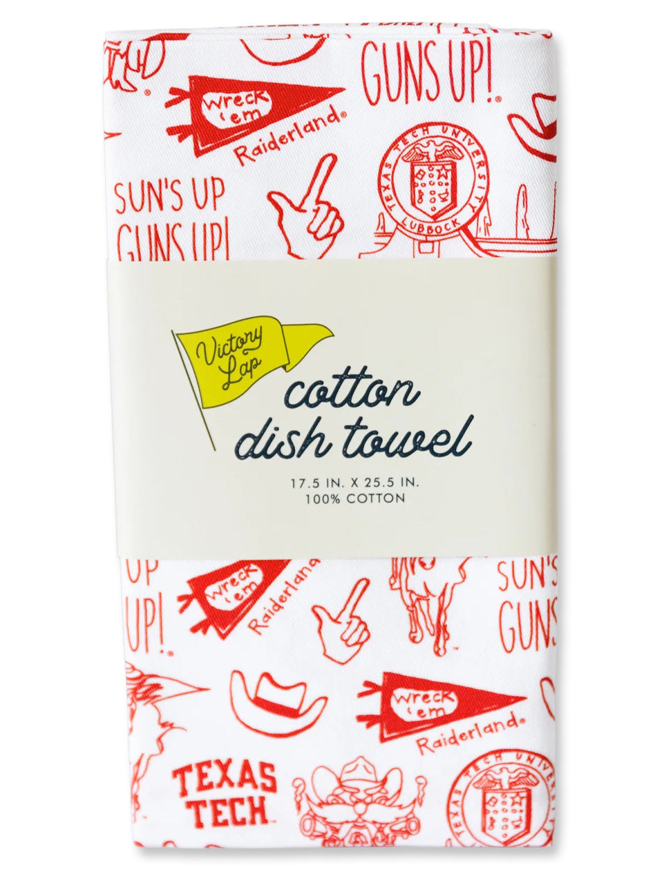 Texas Tech "Campus Landmarks" Cotton Tea Towel