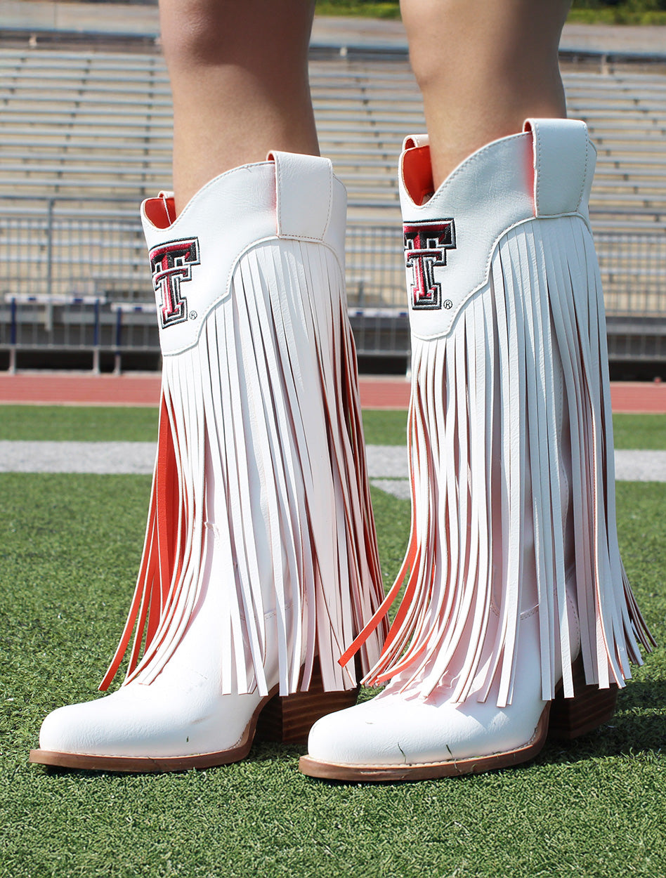 Texas Tech Women's Clothing
Texas Tech Gameday & Tailgating
Texas Tech New Products
Weberous For Development
Texas Tech fringe boots

Texas Tech cowgirl boots
Texas Tech western fringe boots
Red Raiders fringe boots
Texas Tech Kacey boots
Women's Texas Tech cowboy boots