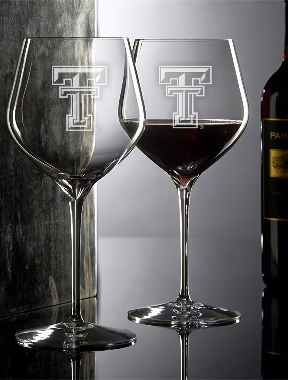 Waterford Texas Tech Elegance Cabernet Sauvignon Wine Glasses