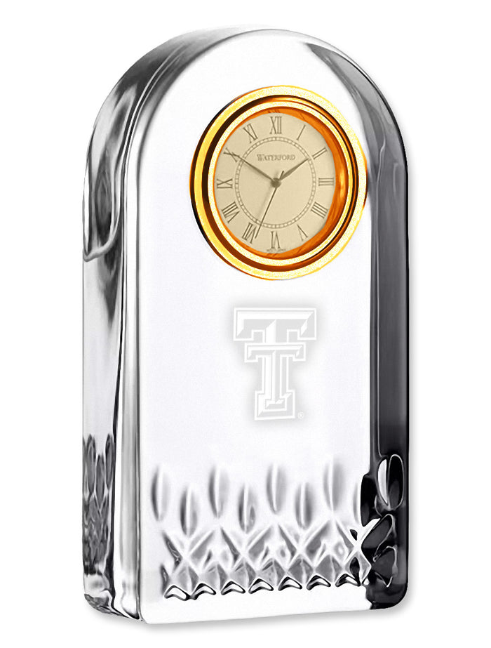 Waterford Texas Tech Lismore Essence Crystal Clock