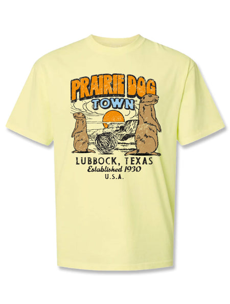 World Famous Prairie Dog Town® "Peek" Yellow T-Shirt
