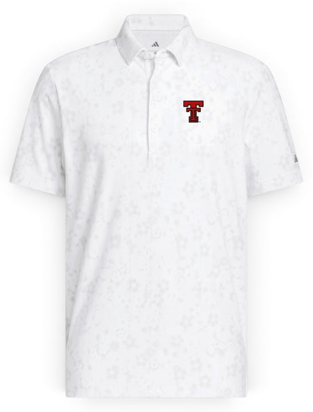 Adidas Texas Tech Golf Butterspun Mighty Blossom Print Polo – Front view