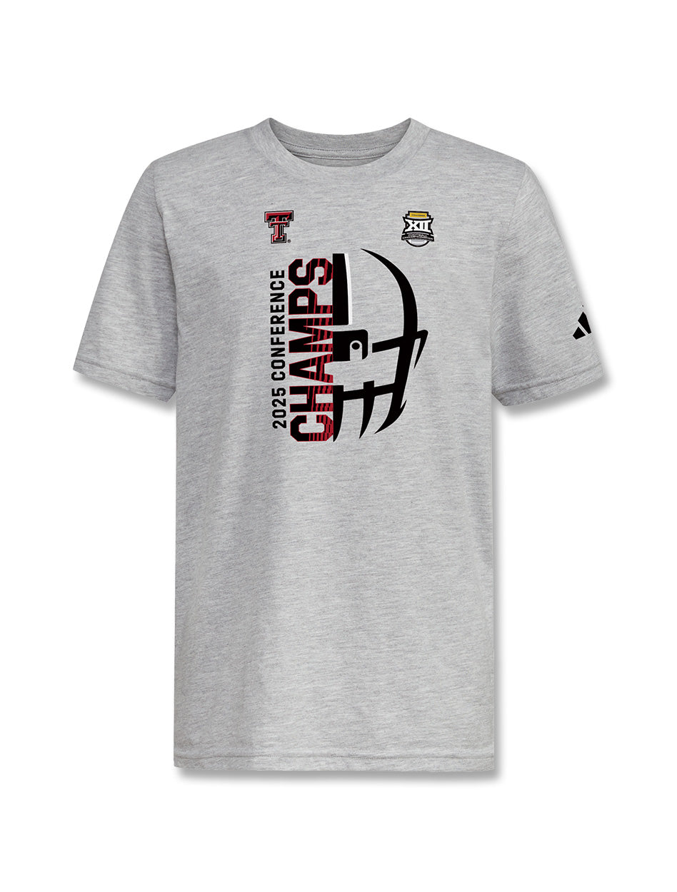 Texas Tech Big 12 CHAMPS - Adidas YOUTH - GREY