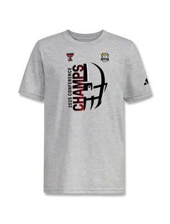 Texas Tech Big 12 CHAMPS - Adidas YOUTH - GREY