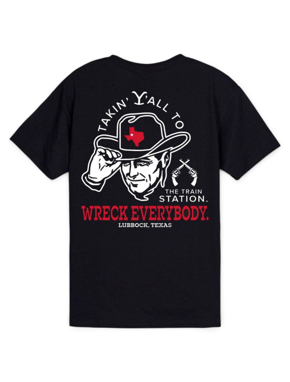 "All Aboard" YOUTH Black T-Shirt – Front view