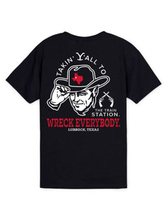 "All Aboard" YOUTH Black T-Shirt – Front view