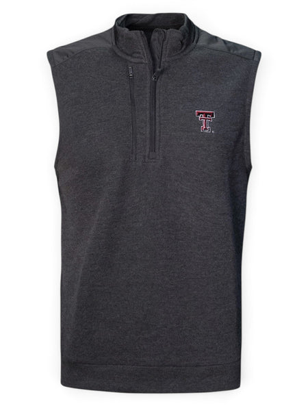 Antigua Texas Tech Red Raiders "Challenger" 1/4 Zip Pullover Vest – Front view