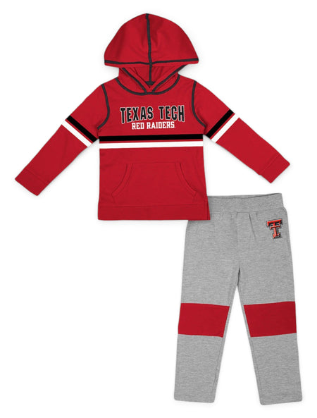 Texas Tech toddler set, toddler Texas Tech hoodie and pants, Texas Tech kids outfit, Red Raiders toddler clothes, toddler game day apparel, Texas Tech toddler sweatshirt and joggers, Double T toddler outfit.