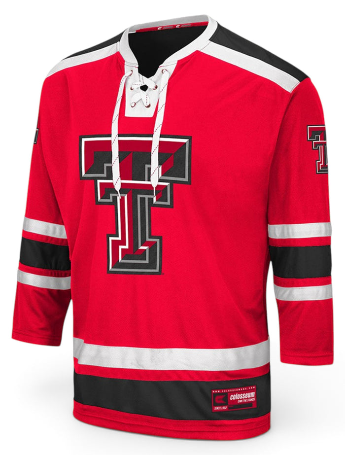 Arena Texas Tech Red Raiders Double T "Brobibs" Hockey Jersey COJH11173 – Front view