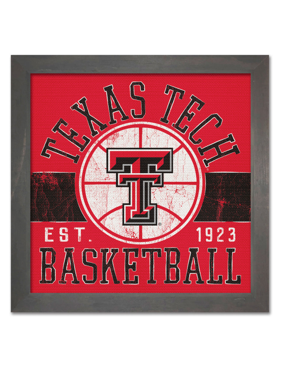 Texas Tech "Moneyball" on  Crosshatch Wood Frame