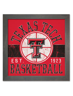 Texas Tech "Moneyball" on  Crosshatch Wood Frame