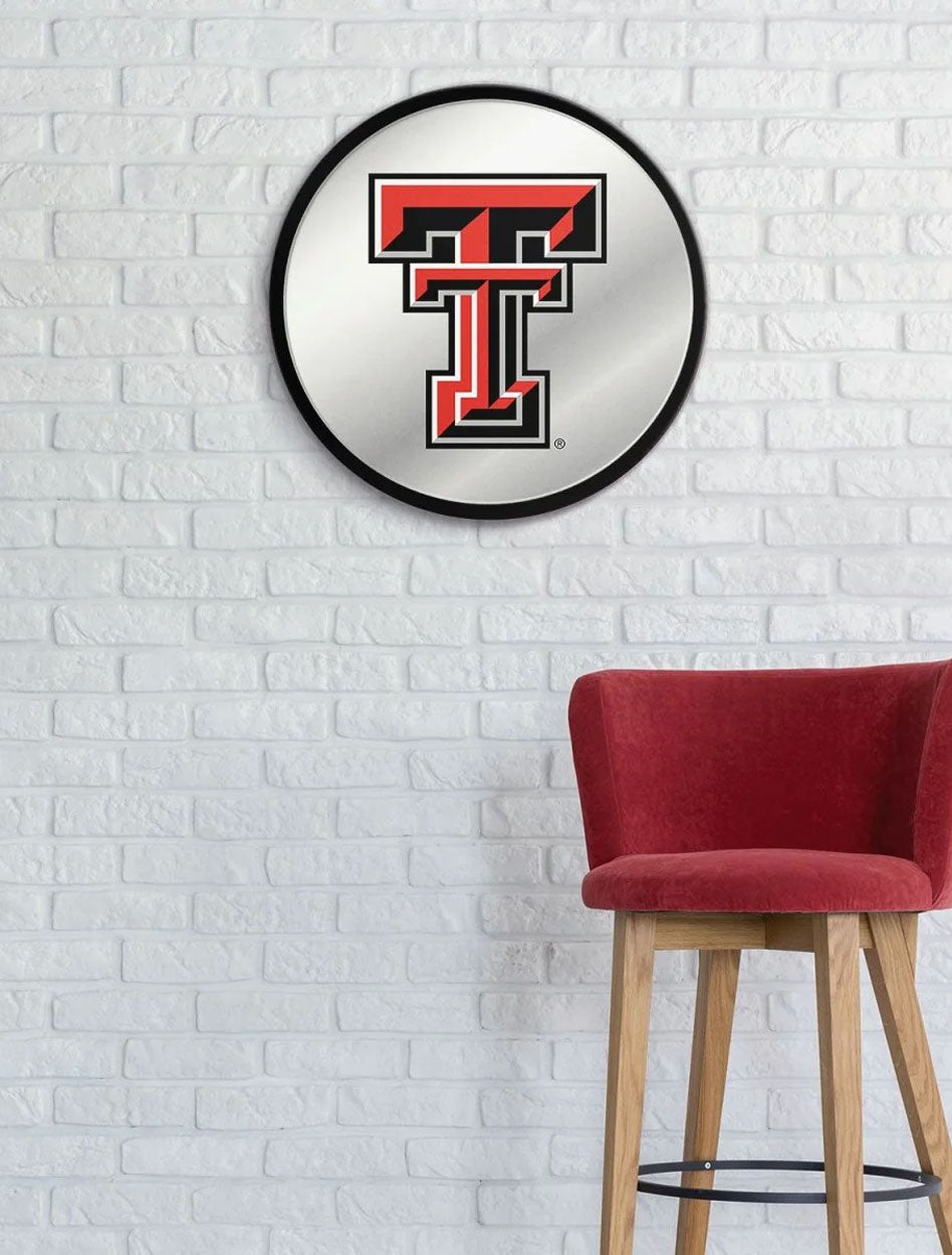 Texas Tech Modern Disc Mirror Wall Sign