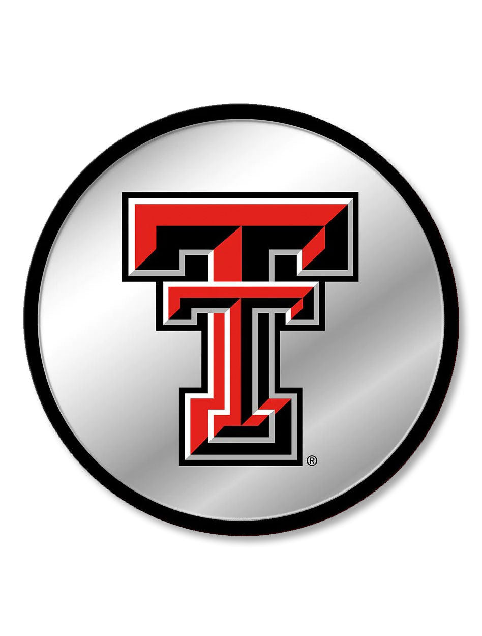 Texas Tech Modern Disc Mirror Wall Sign