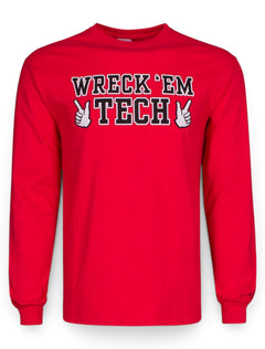 Beat UT Wreck 'Em Tech Red Long Sleeve – Back view
