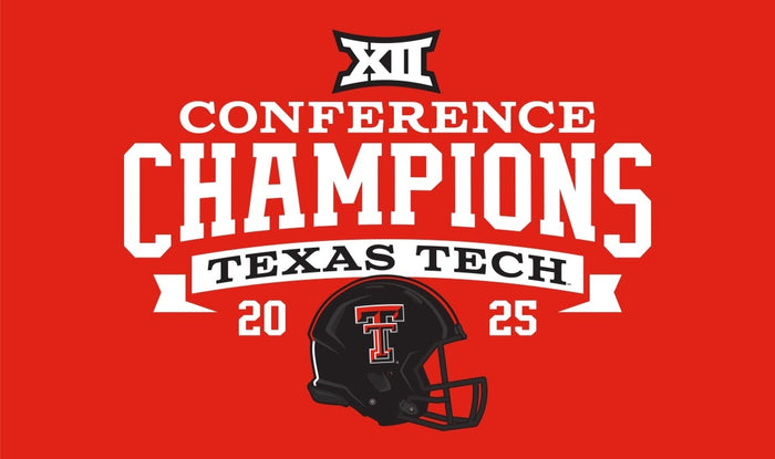 Texas Tech Big 12 CHAMPS "Helmet" '3x5' Flag