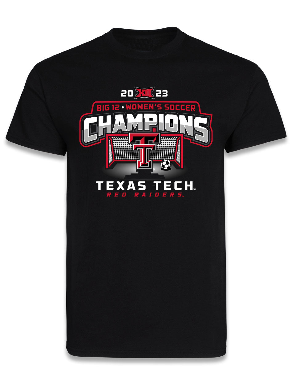 Texas Tech Soccer Big 12 Champions "Spotlight" Black TShirt Red