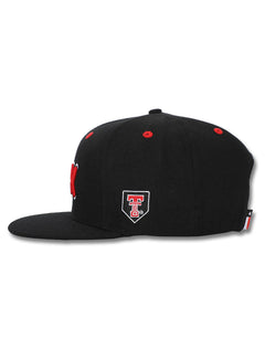 Texas Tech "Stitches" Baseball Black Snapback Cap