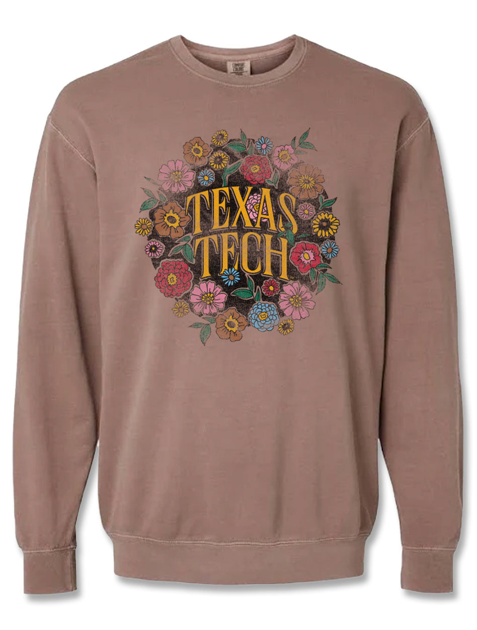 Texas Tech "Buy Myself Flowers" Crew Neck Sweatshirt