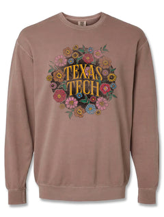Texas Tech "Buy Myself Flowers" Crew Neck Sweatshirt