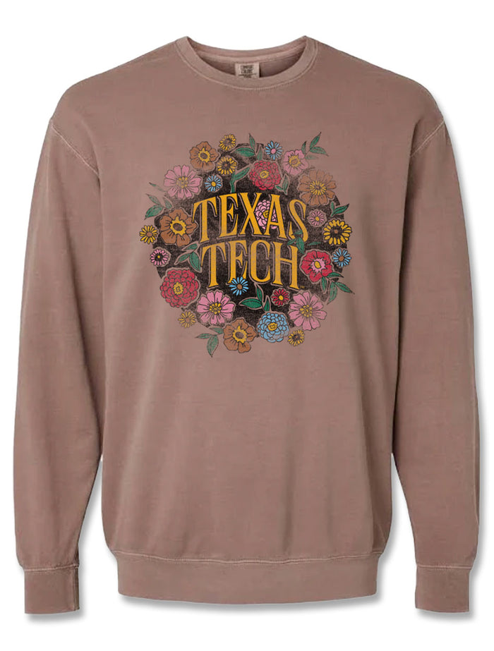 Texas Tech "Buy Myself Flowers" Crew Neck Sweatshirt