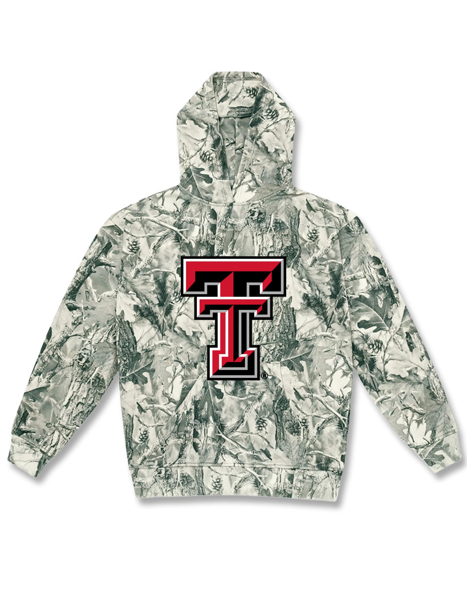 Texas Tech "Twill Double T" Washed Camo Hoodie
