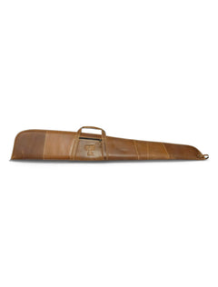 Canyon Outback Texas Tech Leather Shotgun/Rifle Case – Brown front view