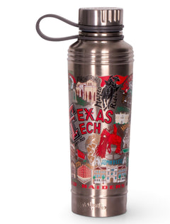 CatStudio Texas Tech Red Raiders Thermal Travel Bottle – Front view