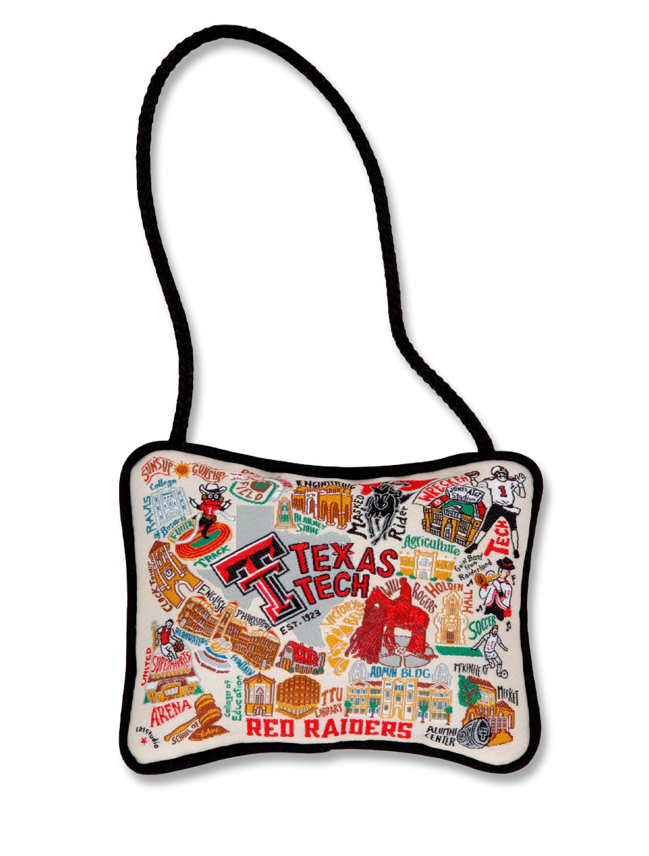 Cat Studio Texas Tech Woven Mini Pillow Ornament