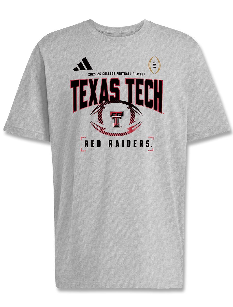 Texas Tech 2025 CFP - T-Shirt - Adidas - GREY - Preorder