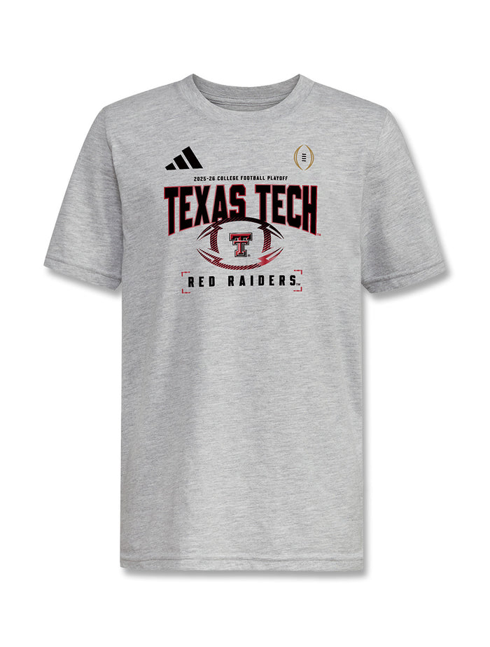 Texas Tech 2025 CFP - YOUTH T-Shirt - Adidas - GREY