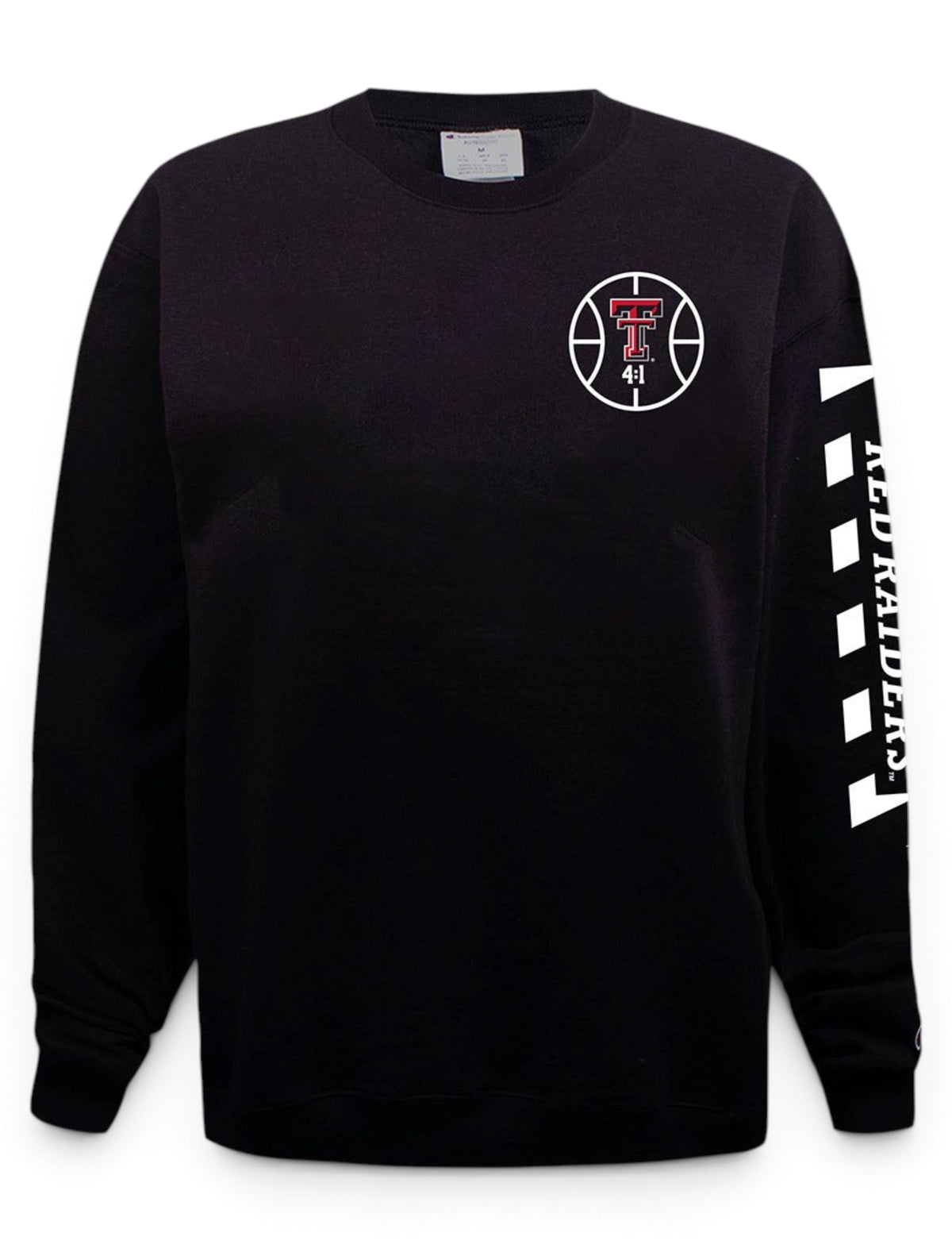 Champion Texas Tech Red Raiders "Court in Session" 2020 Basketball Black Sweatshirt – Back view