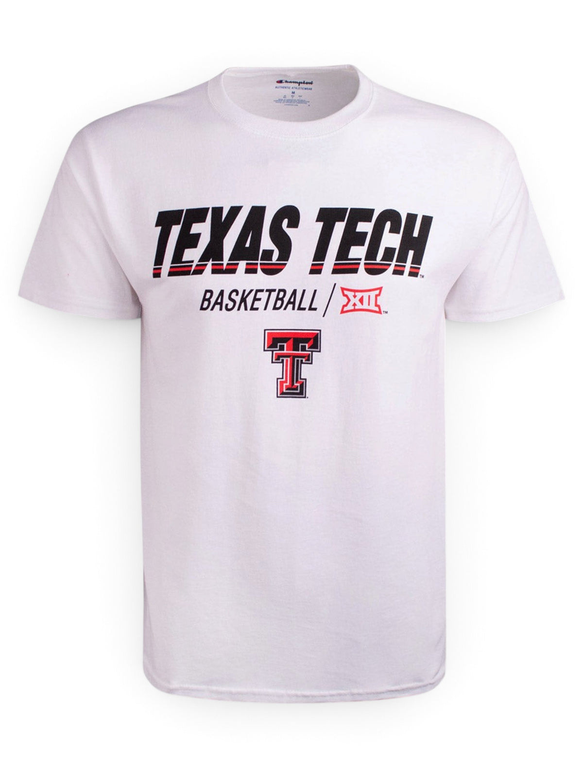 Champion Texas Tech Red Raidres Double T "Center Court" Basketball T-Shirt – White front view
