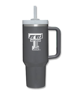 Texas Tech Double T 2.0 40 oz Tumbler with Straw in Charcoal