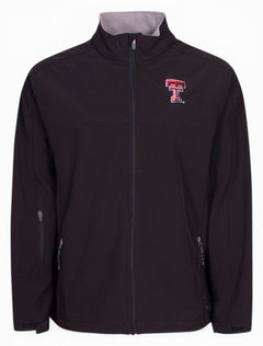 Charles River Texas Tech Classic Soft Shell Black Jacket – Front view