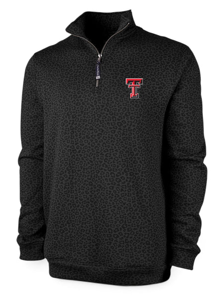Charles River Texas Tech "Crosswind" Leopard 1/4 Zip – Front view