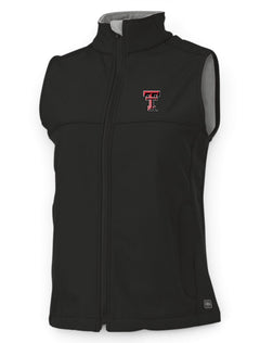 Charles River Texas Tech Double T WOMEN'S Soft Shell Vest – Front view