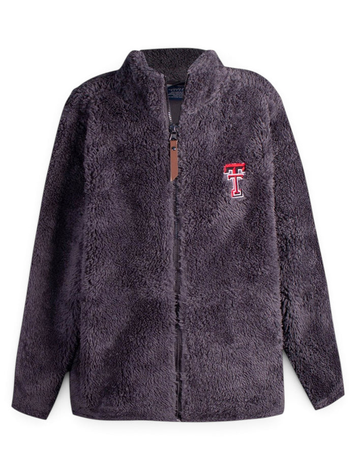 Charles River Texas Tech Red Raiders YOUTH Newport Fleece Full Zip Jacket – Front view