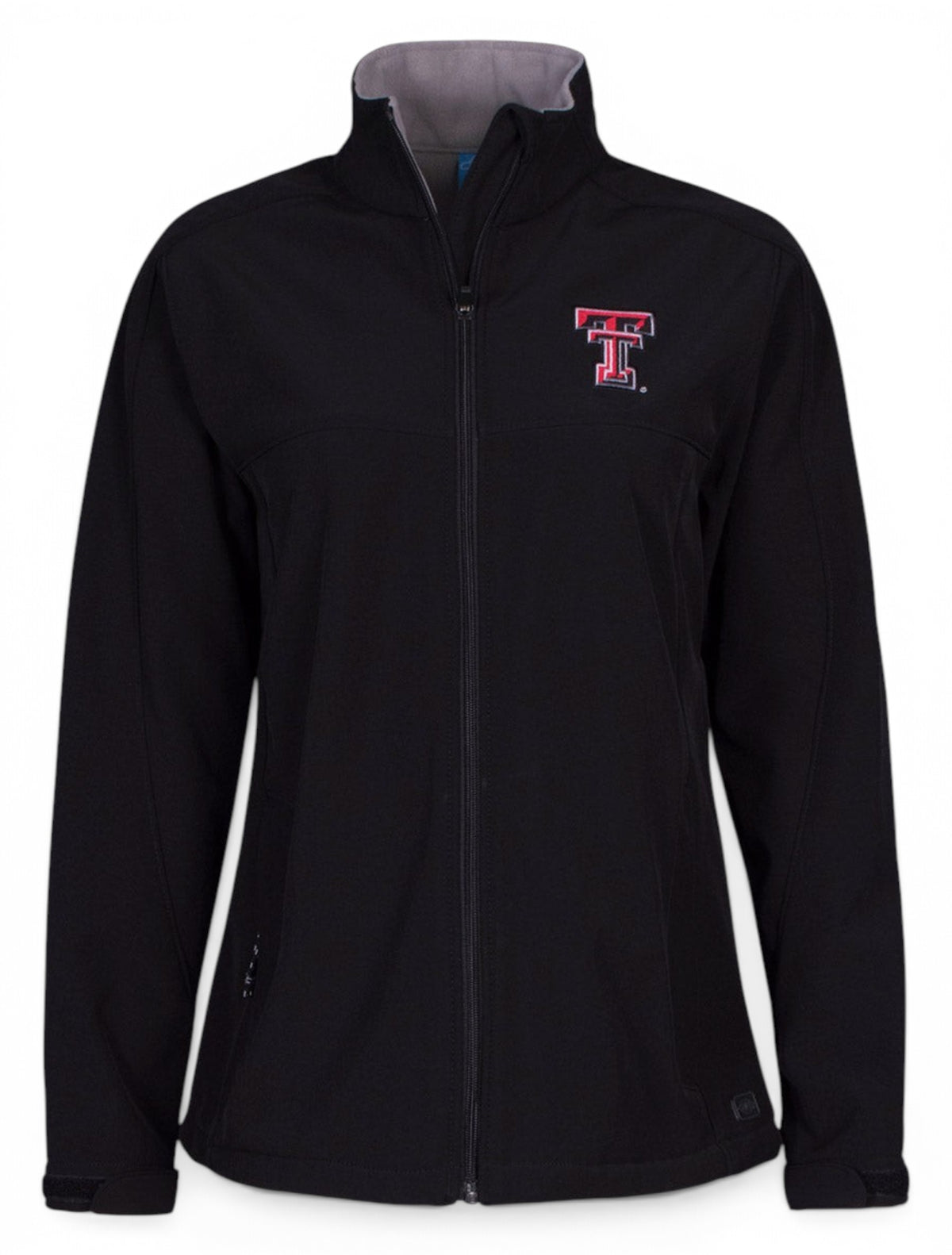 Charles River Texas Tech "Soft Shell" on Women's Black Jacket – Front view