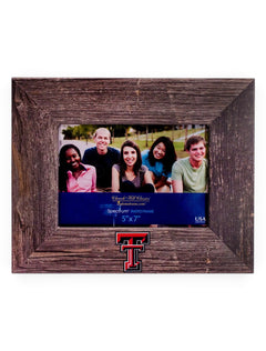 Churchill Classics Texas Tech Red Raiders Double T Barnwood 5"x7" Horizontal Frame – Front view