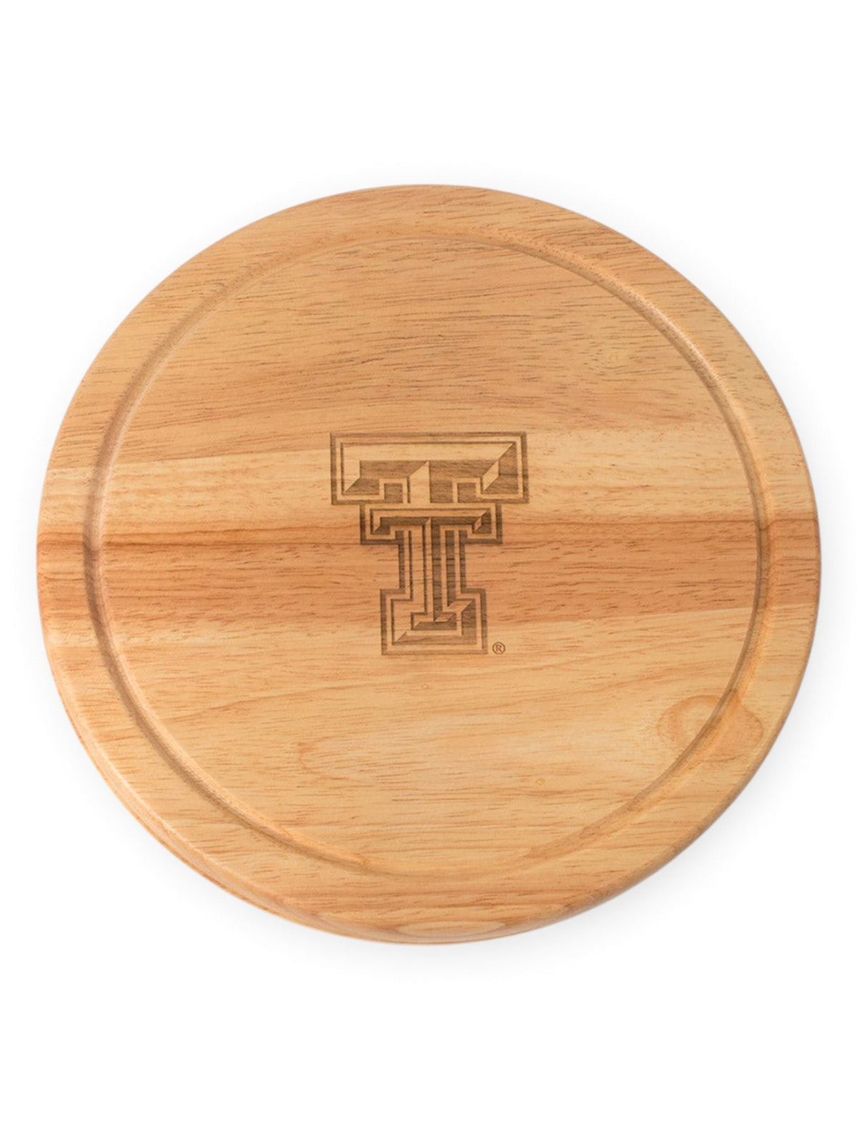 Circo Texas Tech Double T on Wooden Cutting Board & Cheese Knife Set – Detail