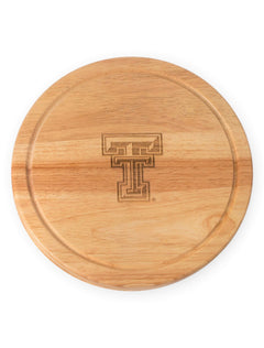 Circo Texas Tech Double T on Wooden Cutting Board & Cheese Knife Set – Detail