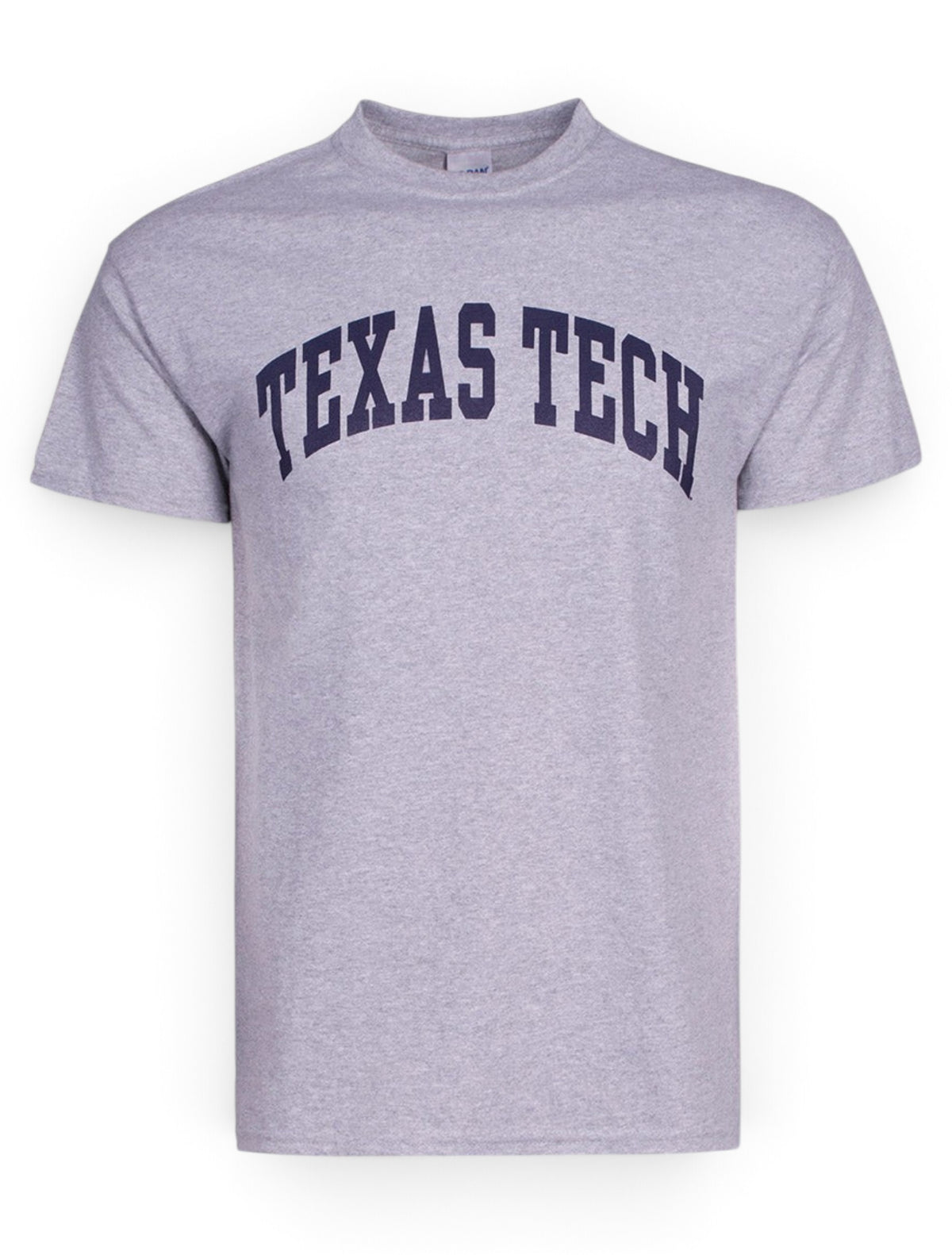 Classic Texas Tech Arch on Heather Grey T-Shirt – Front view