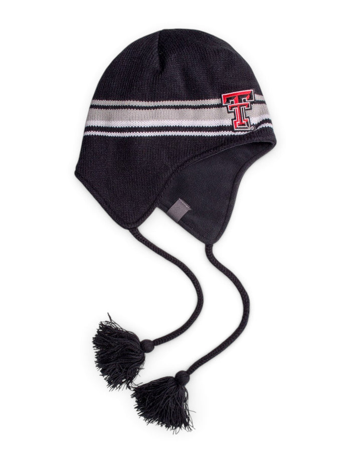 Columbia Texas Tech "Peruvian" Beanie – Black front view