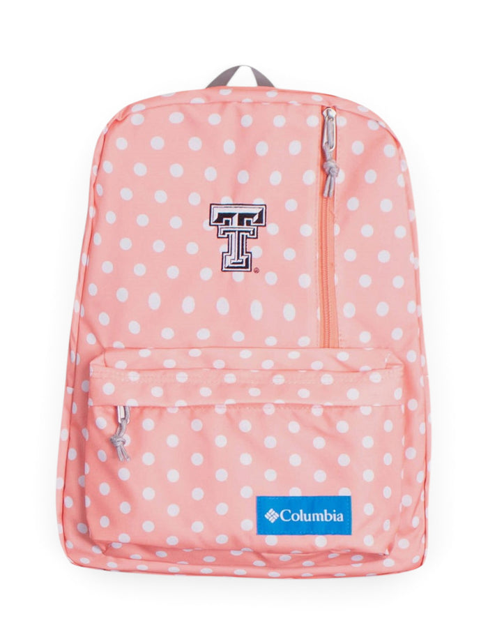 Columbia Texas Tech "Sun Pass" Black and White Double T Backpack – Front view