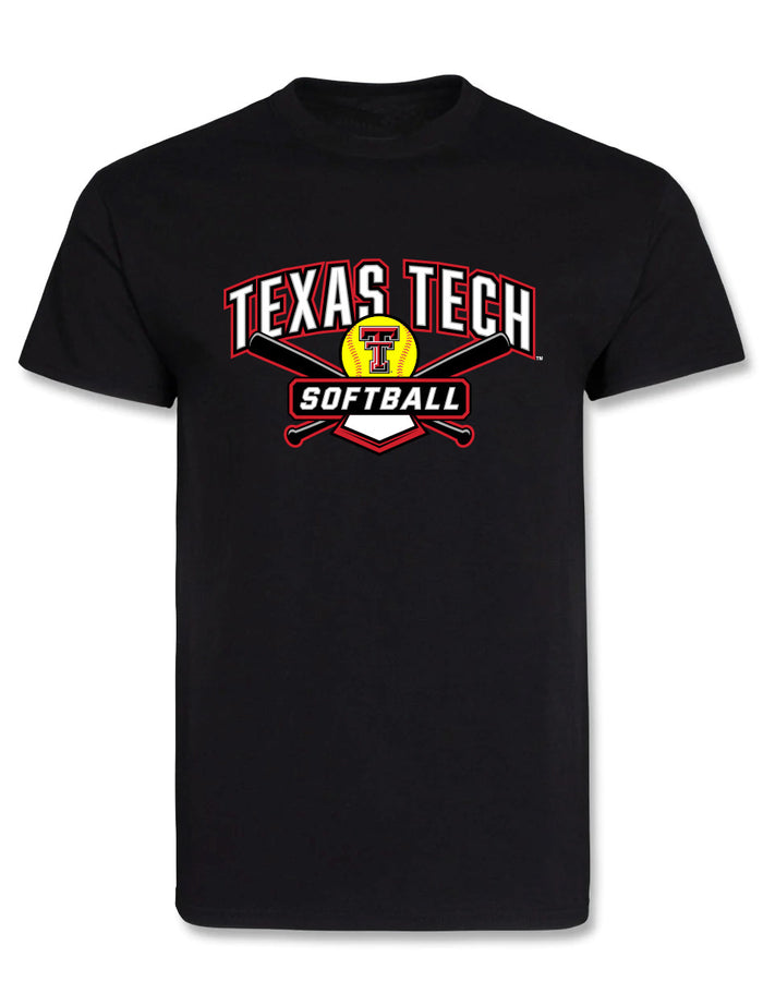 Texas Tech "Cross Bats" Softball Cotton Short Sleeve T-Shirt
