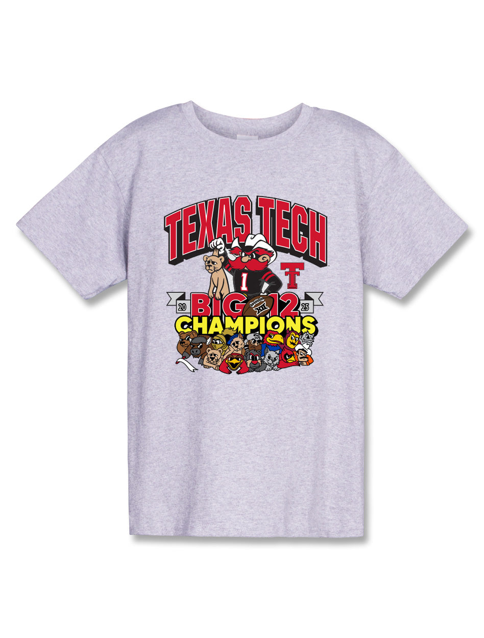 Texas Tech Big 12 CHAMPS - YOUTH - Crushed It - GREY